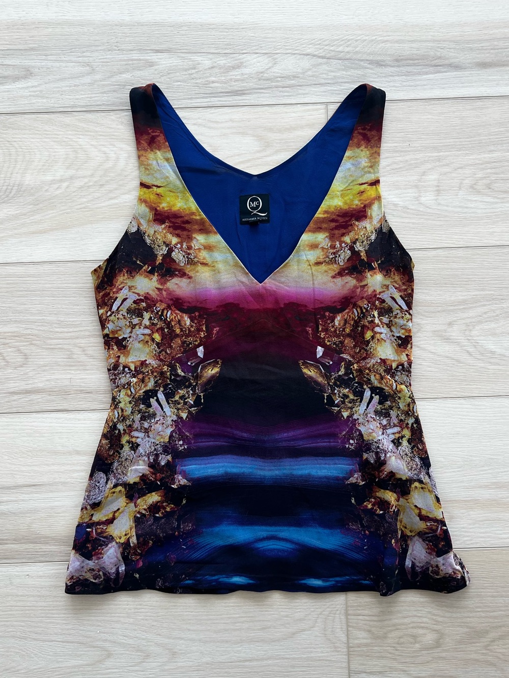 Alexander McQueen Silk Gemstone Top 💎